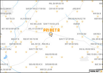map of Pribeta
