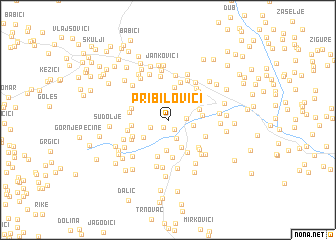 map of Pribilovići