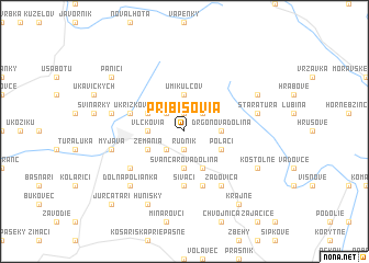 map of Pribišovia