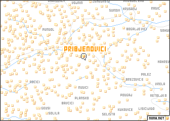 map of Pribjenovići