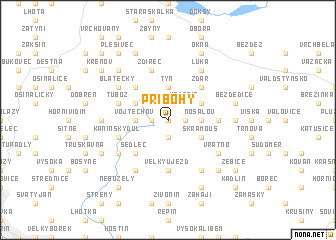 map of Příbohy