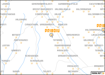 map of Priboiu