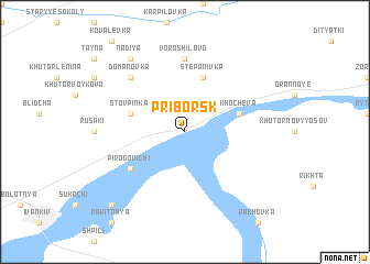 map of Priborsk