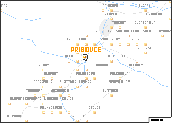 map of Príbovce