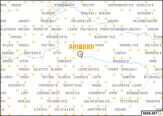 map of Příbram