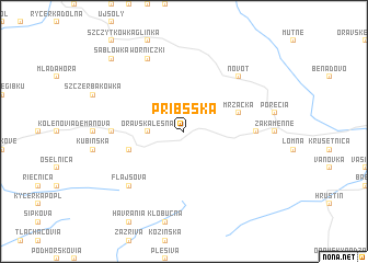 map of Pribšska