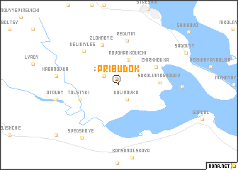 map of Pribudok