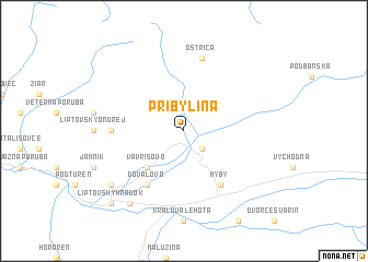 map of Pribylina