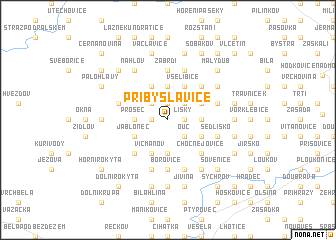 map of Přibyslavice