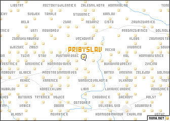 map of Přibyslav