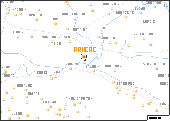 map of Pričac