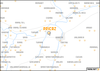 map of Pricaz