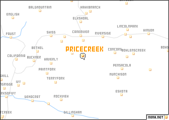 map of Price Creek