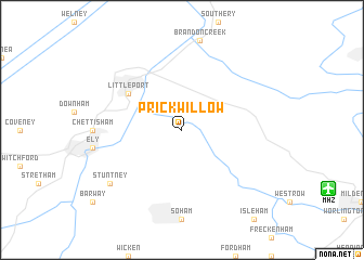 map of Prickwillow
