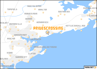 map of Prides Crossing