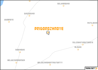 map of Pridorozhnoye