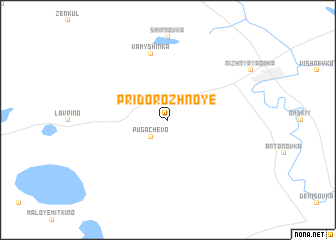 map of Pridorozhnoye