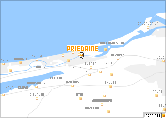 map of Priedaine