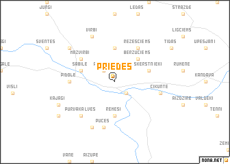 map of Priedes