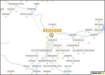 map of Priekopa