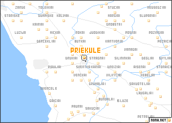 map of Priekulė