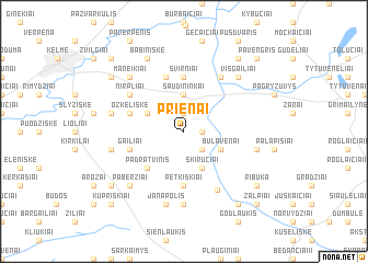 map of Prienai