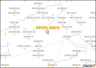 map of Prienlaukis