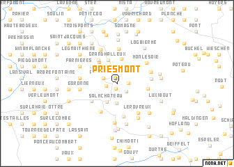 map of Priesmont