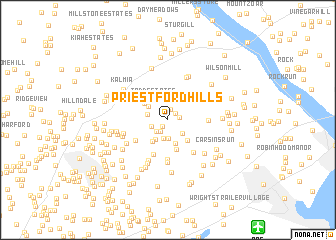 map of Priestford Hills