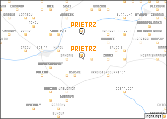 map of Prietrž