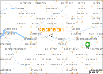 map of Prigonrieux