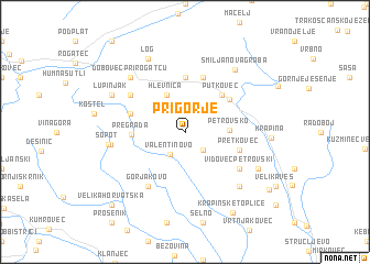 map of Prigorje