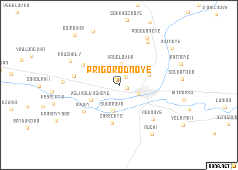 map of Prigorodnoye