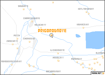 map of Prigorodnoye