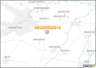 map of Prigorodnoye