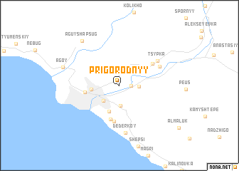 map of Prigorodnyy