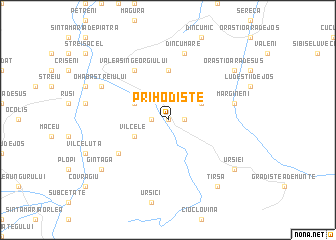 map of Prihodişte