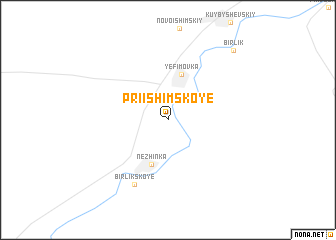 map of Priishimskoye