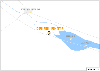 map of Priishimskoye