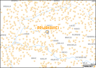 map of Prijakovići