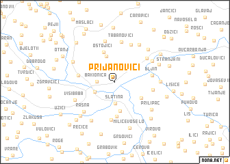 map of Prijanovići