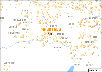 map of Prijatelj