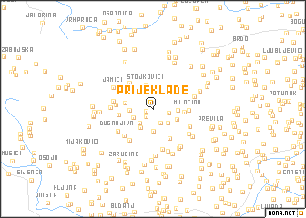 map of Prijeklade