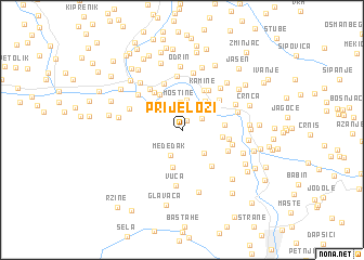 map of Prijelozi