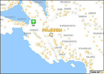 map of Prijeradi