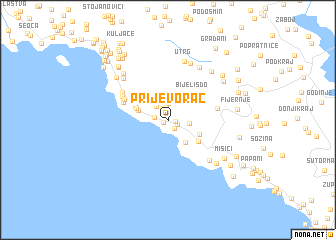 map of Prijevorac