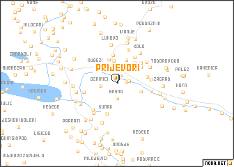 map of Prijevori