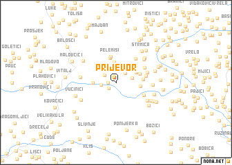 map of Prijevor