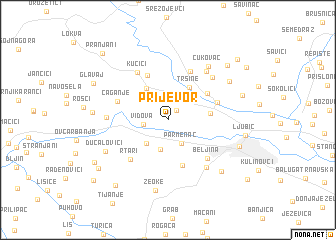 map of Prijevor