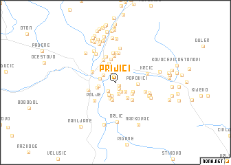 map of Prijići